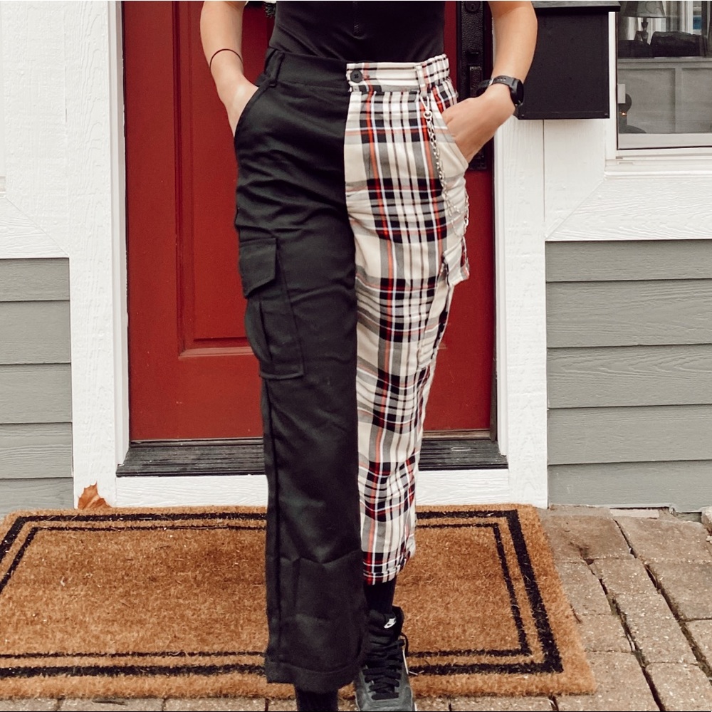 Trendy Plaid Cargos